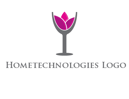 lotus in wine glass graphic