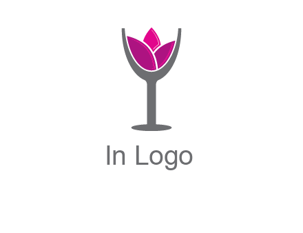 lotus in wine glass graphic