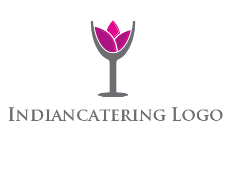 lotus in wine glass graphic