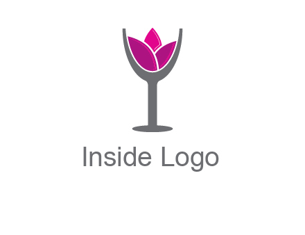 lotus in wine glass graphic
