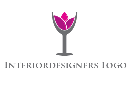 lotus in wine glass graphic