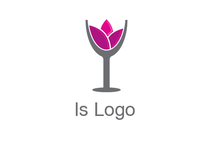 lotus in wine glass graphic