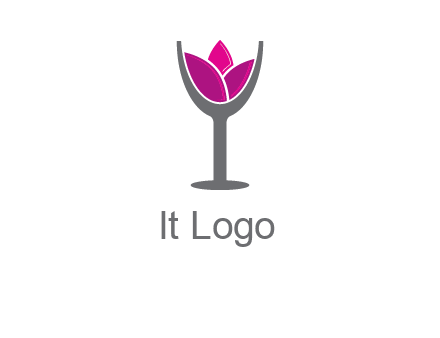lotus in wine glass graphic