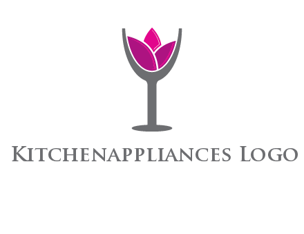 lotus in wine glass graphic