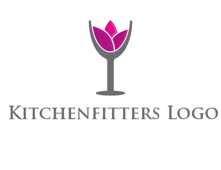 lotus in wine glass graphic