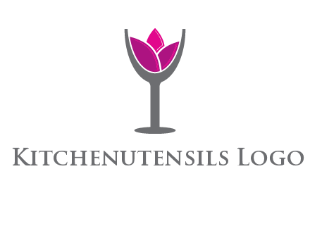 lotus in wine glass graphic