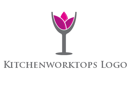 lotus in wine glass graphic