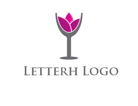 lotus in wine glass graphic