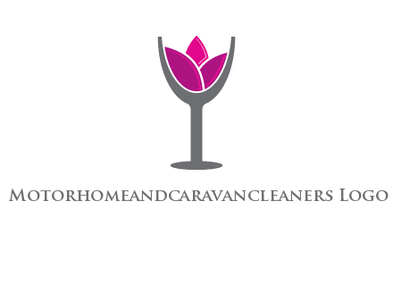 lotus in wine glass graphic