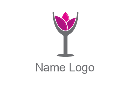 lotus in wine glass graphic