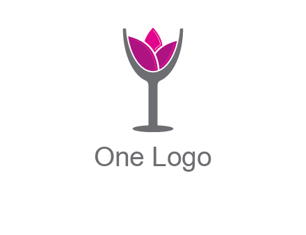lotus in wine glass graphic