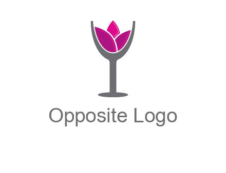 lotus in wine glass graphic