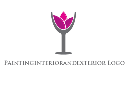 lotus in wine glass graphic