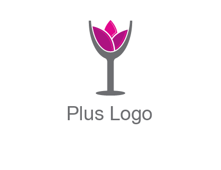 lotus in wine glass graphic