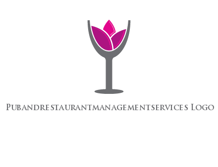 lotus in wine glass graphic