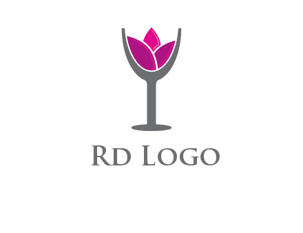 lotus in wine glass graphic