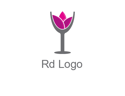 lotus in wine glass graphic