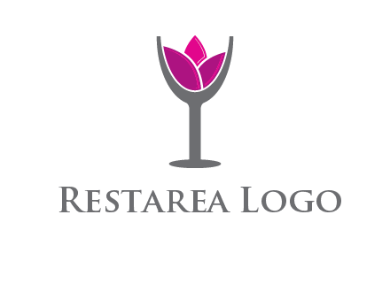 lotus in wine glass graphic