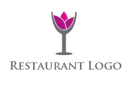 lotus in wine glass graphic