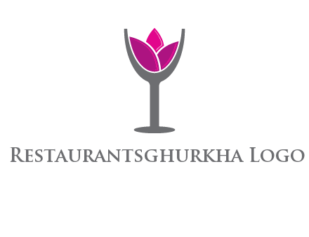 lotus in wine glass graphic
