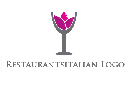 lotus in wine glass graphic