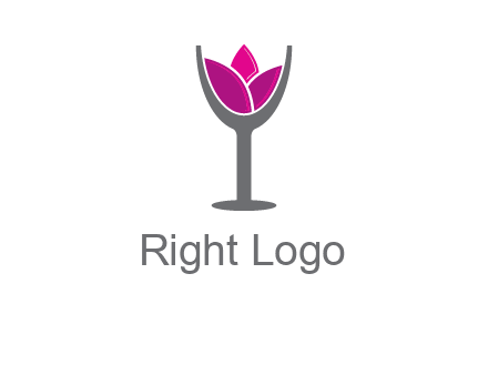 lotus in wine glass graphic