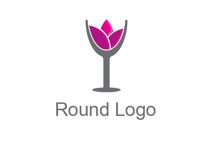 lotus in wine glass graphic