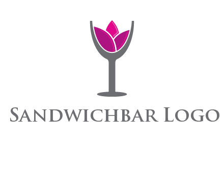 lotus in wine glass graphic