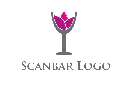 lotus in wine glass graphic