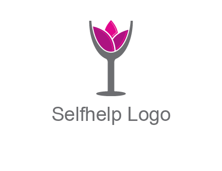 lotus in wine glass graphic