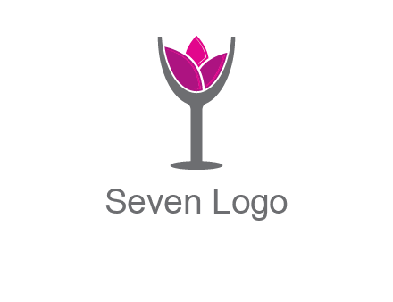 lotus in wine glass graphic