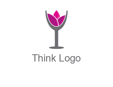 lotus in wine glass graphic