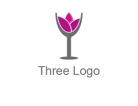 lotus in wine glass graphic