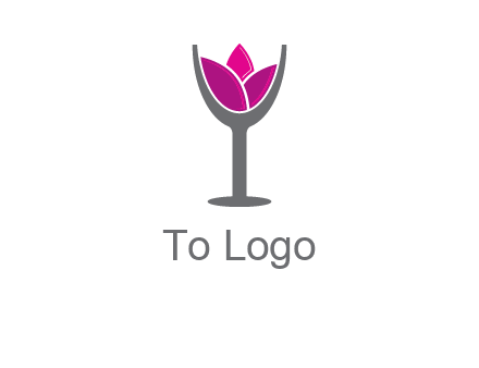 lotus in wine glass graphic