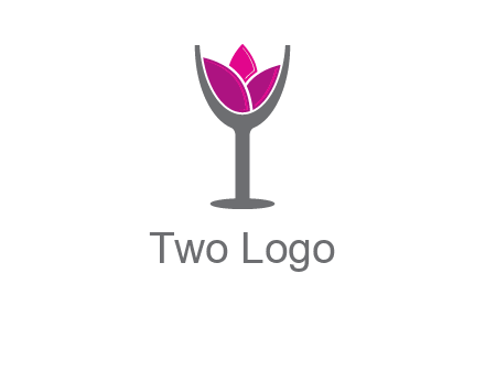 lotus in wine glass graphic