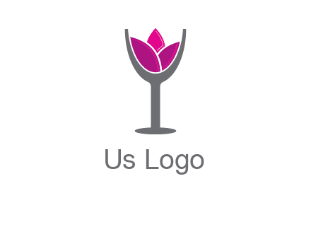 lotus in wine glass graphic