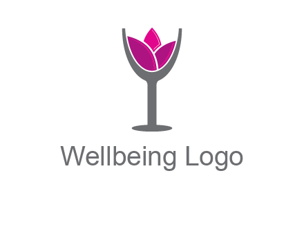 lotus in wine glass graphic