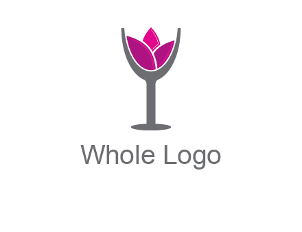 lotus in wine glass graphic