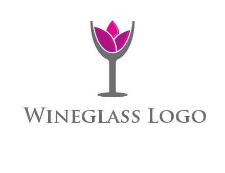 lotus in wine glass graphic