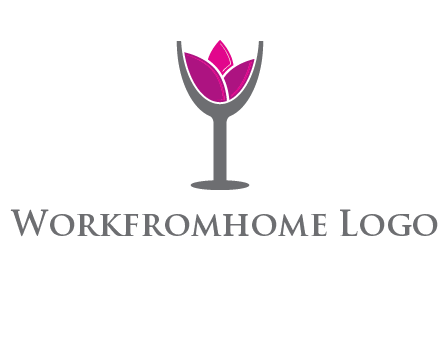 lotus in wine glass graphic