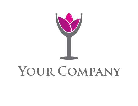 lotus in wine glass graphic