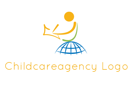 child on globe childcare & education logo