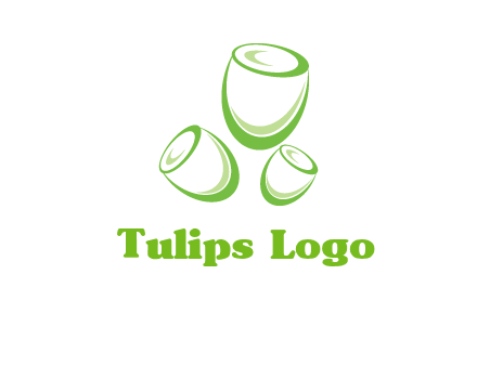 abstract tulips logo icon