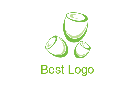 abstract tulips logo icon