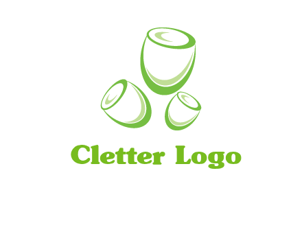 abstract tulips logo icon