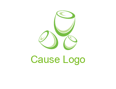 abstract tulips logo icon