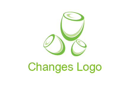 abstract tulips logo icon