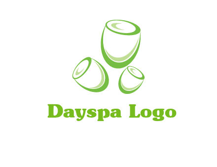 abstract tulips logo icon