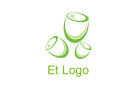 abstract tulips logo icon