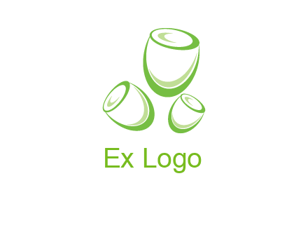 abstract tulips logo icon